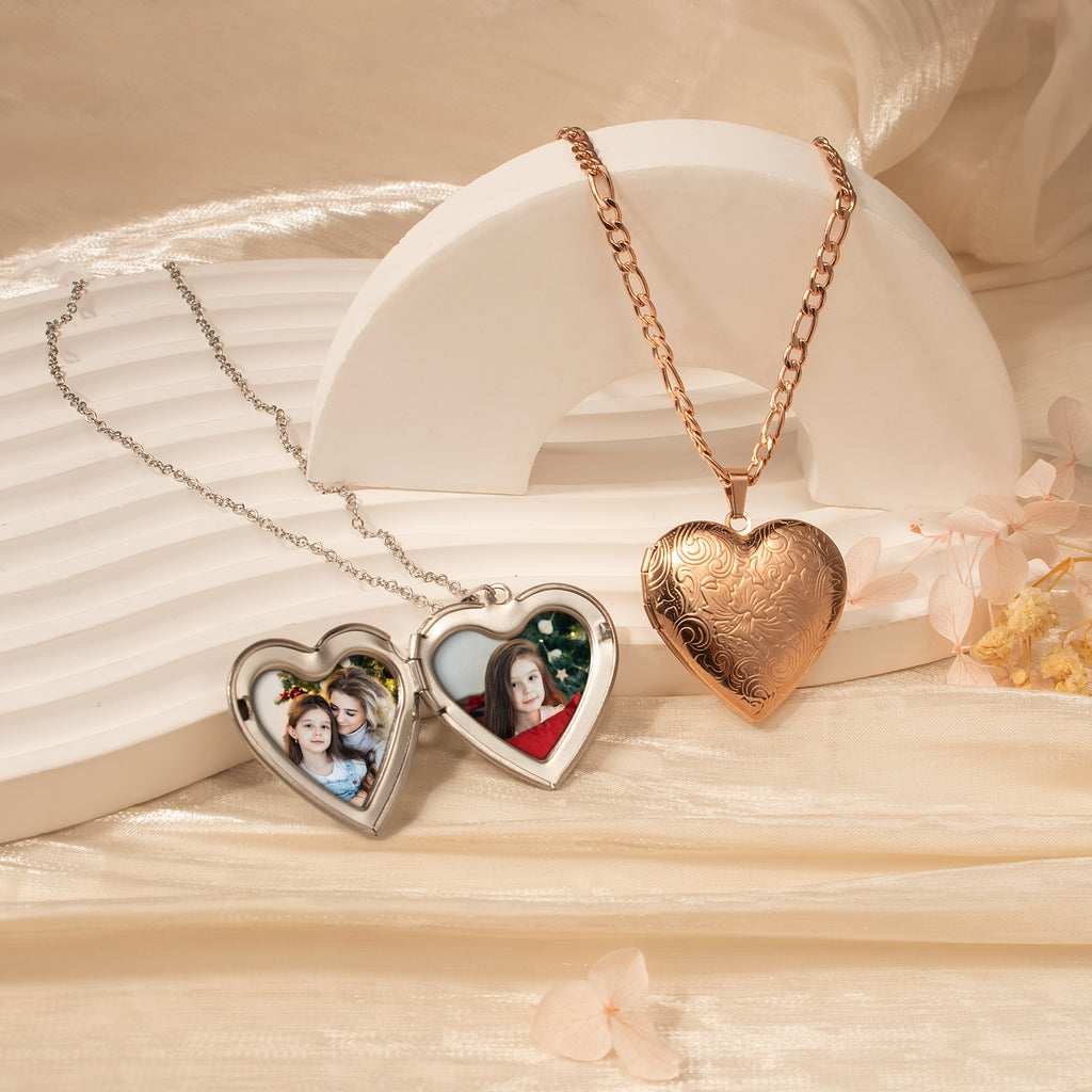 Wave Photo Heart Locket