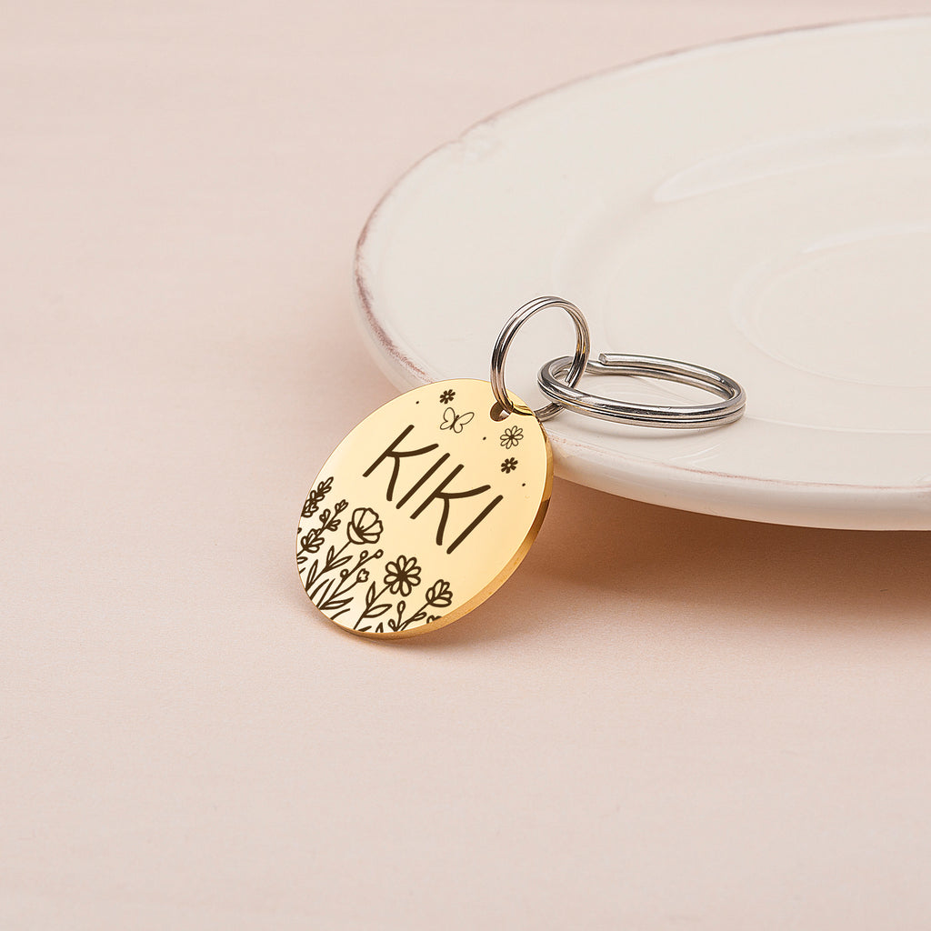 Personalized Round Stainless Steel Pet ID Tag