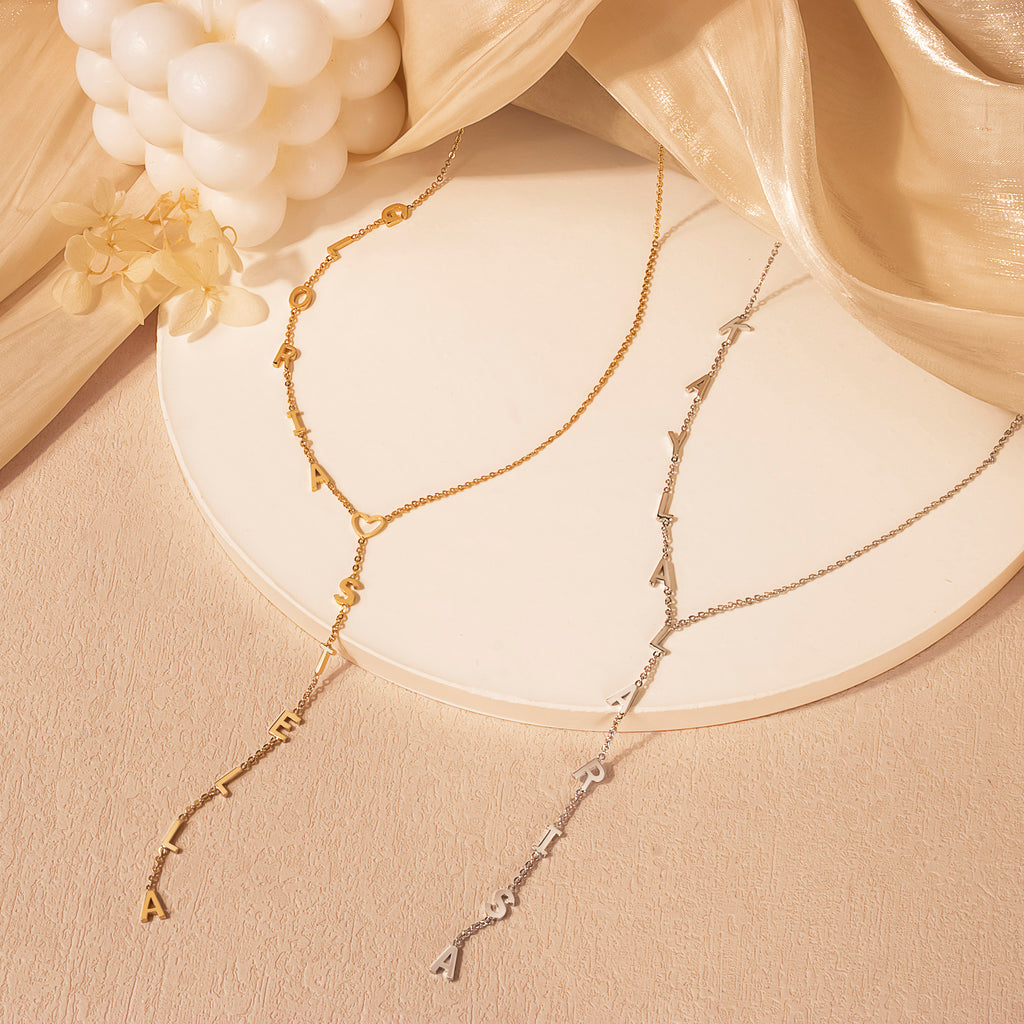 Custom Lariat Name Necklace