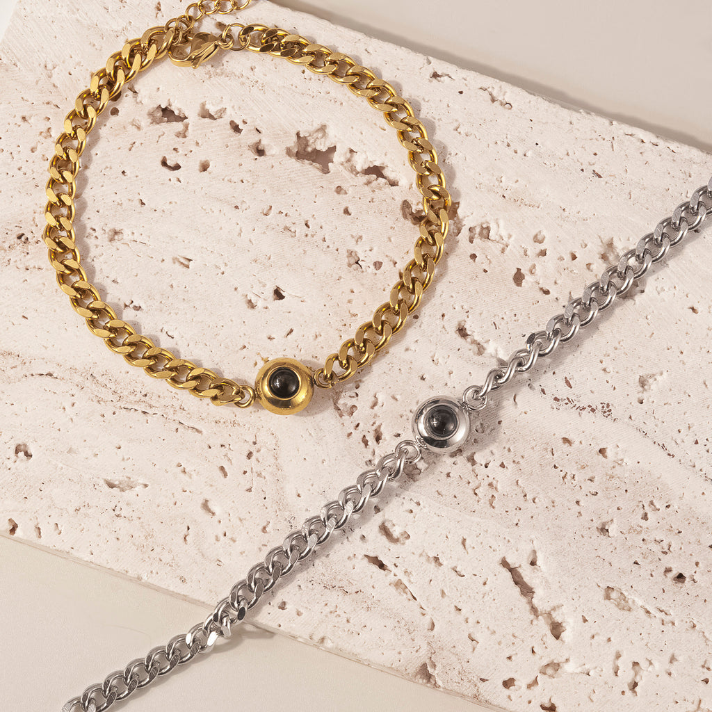 Custom Photo Projection Chain Bracelet