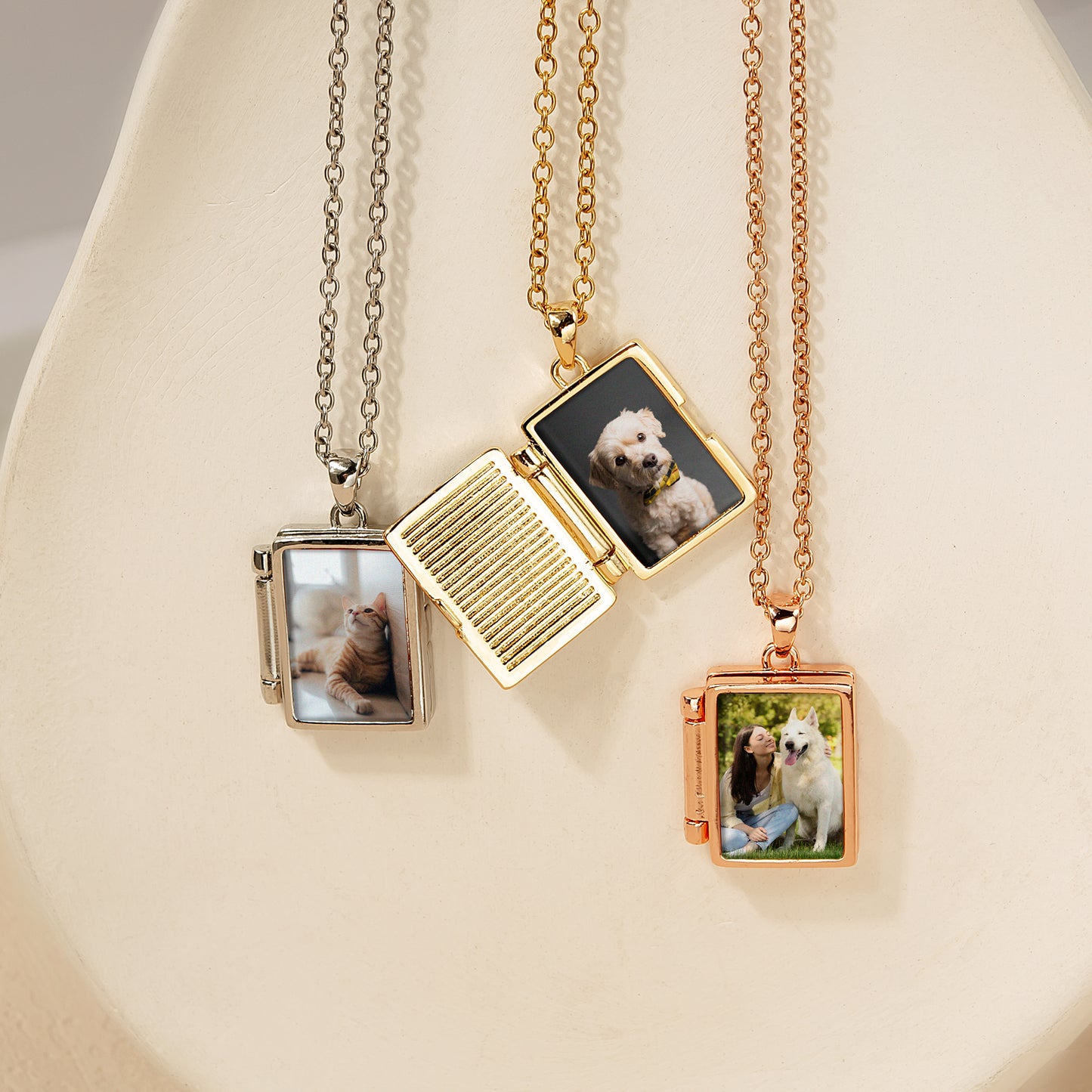 Personalized Pet Picture Locket-Style Picture Necklace