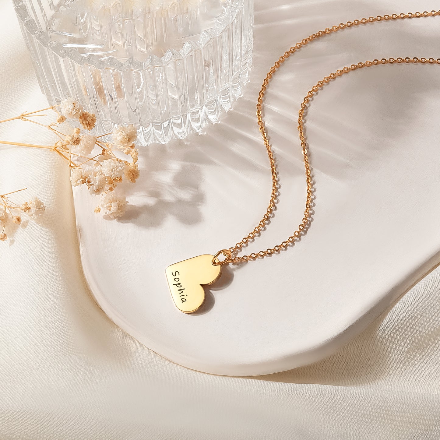 Personalized Mini Heart Necklace