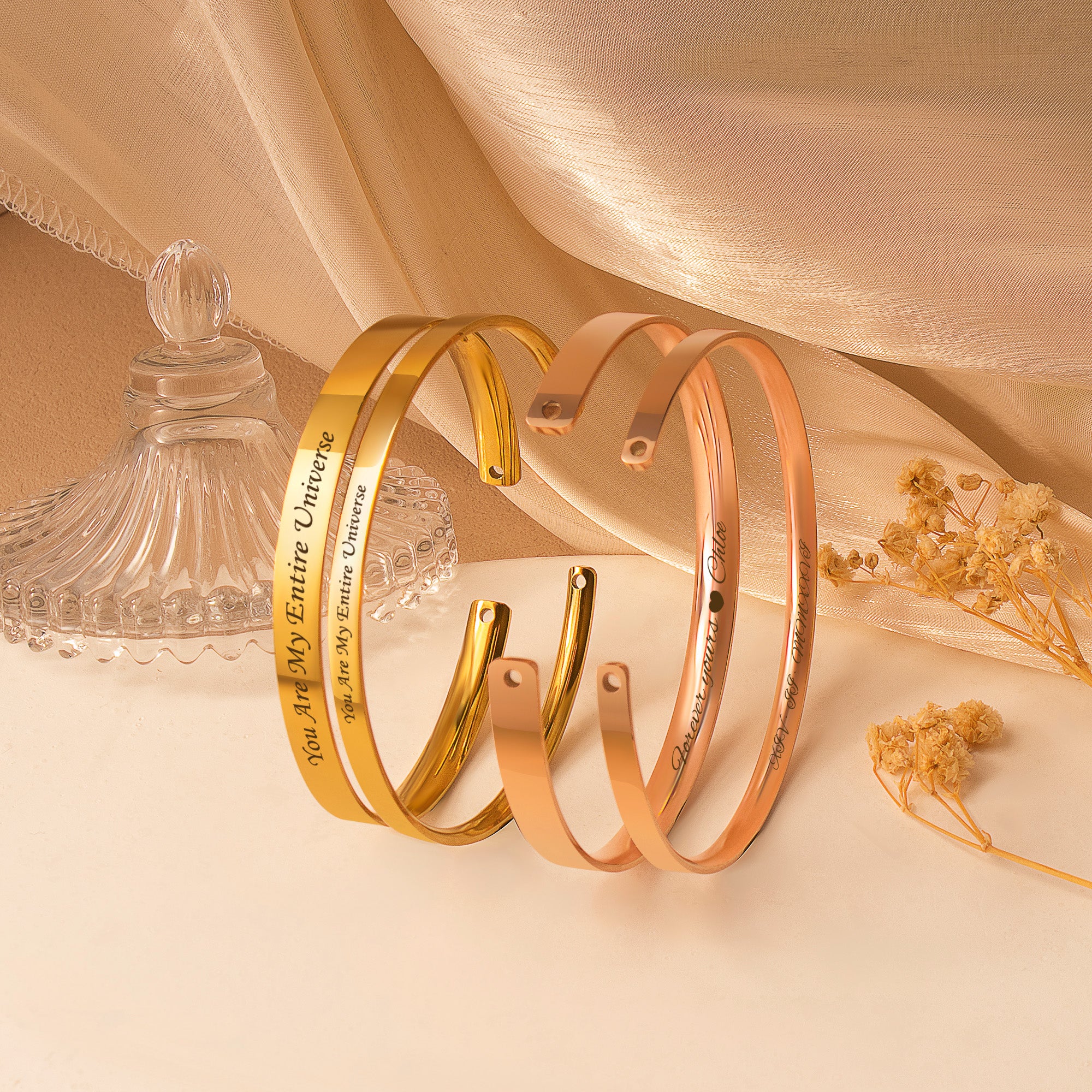 Custom Matching Cuff Bangle Set