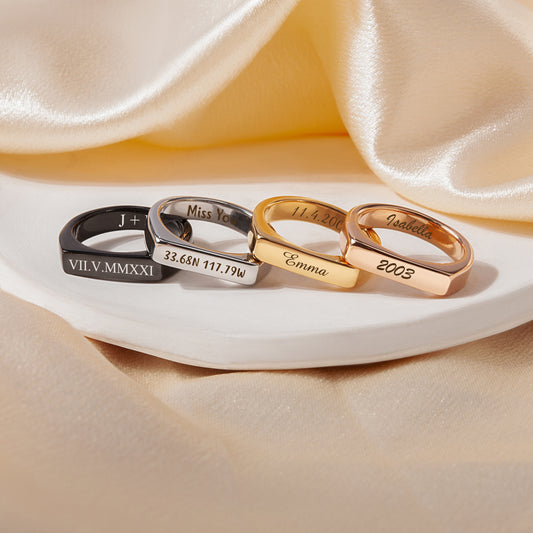 Personalized Bar Ring