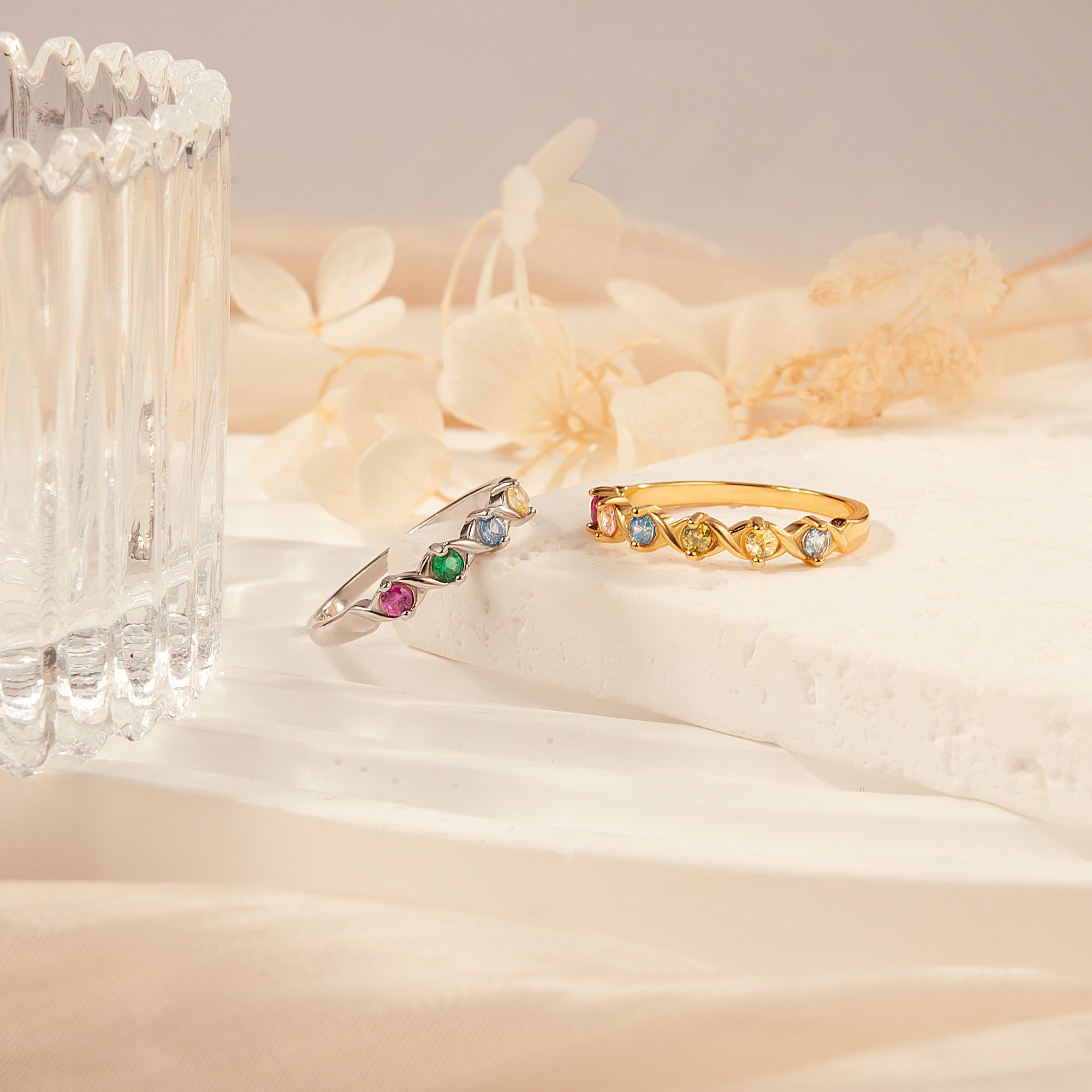 XOXO Birthstone Ring