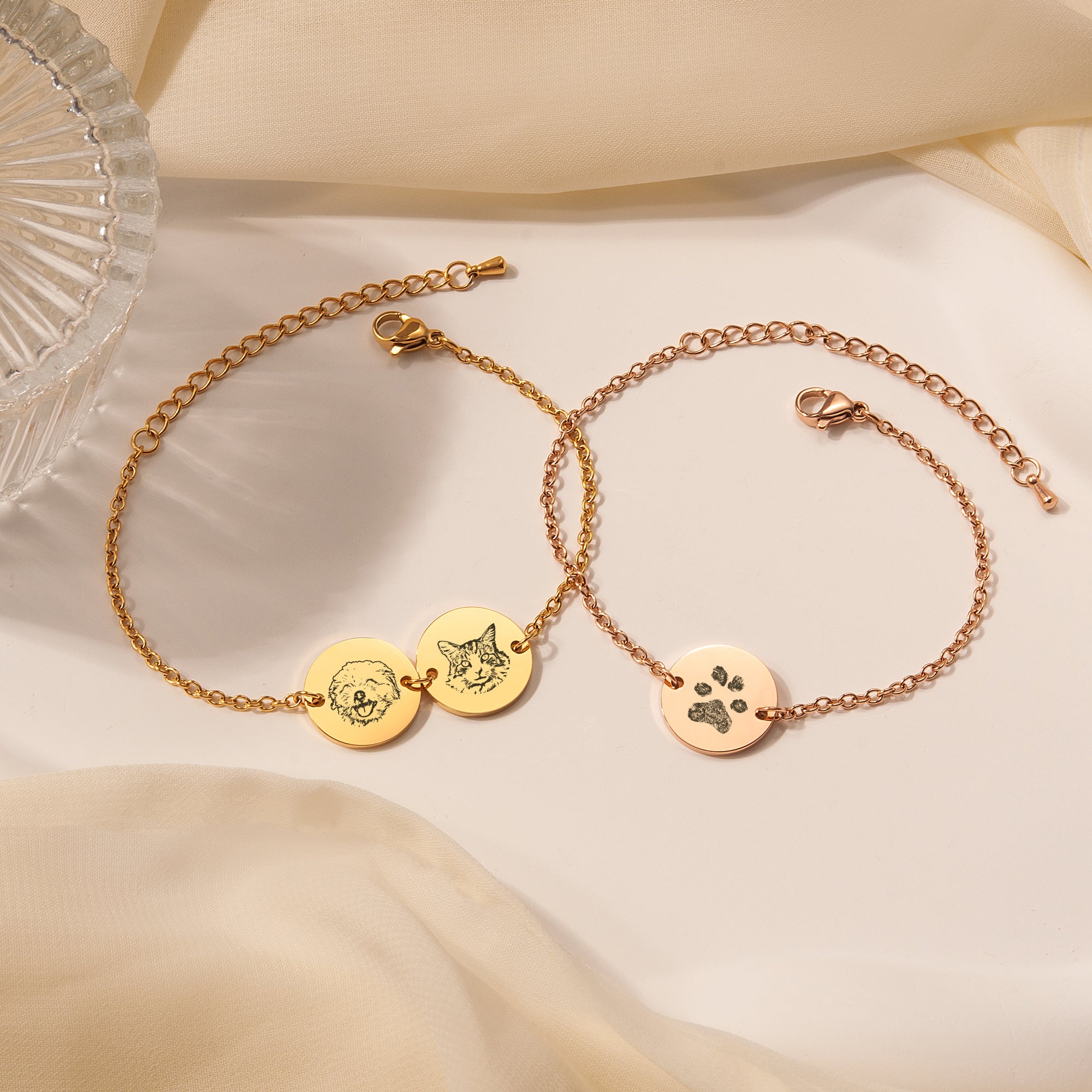 Personalized Pet Portrait Charm Bracelet