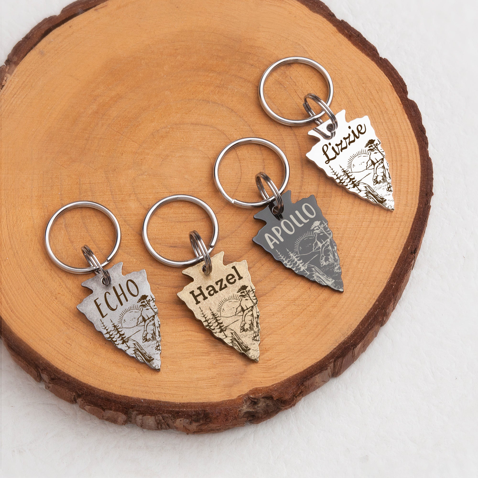 Arrowhead Mountain Sunset Pet ID Dog Tag