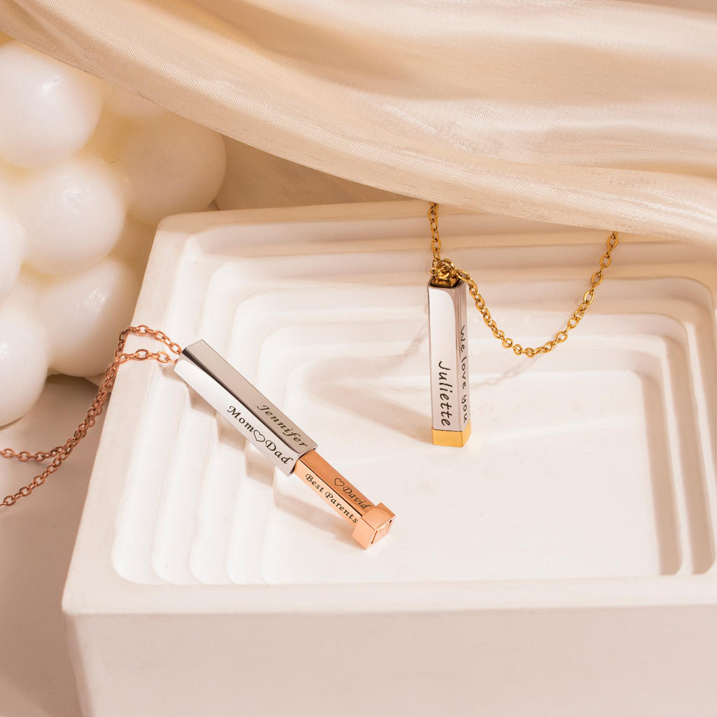 Hidden Message Bar Necklace