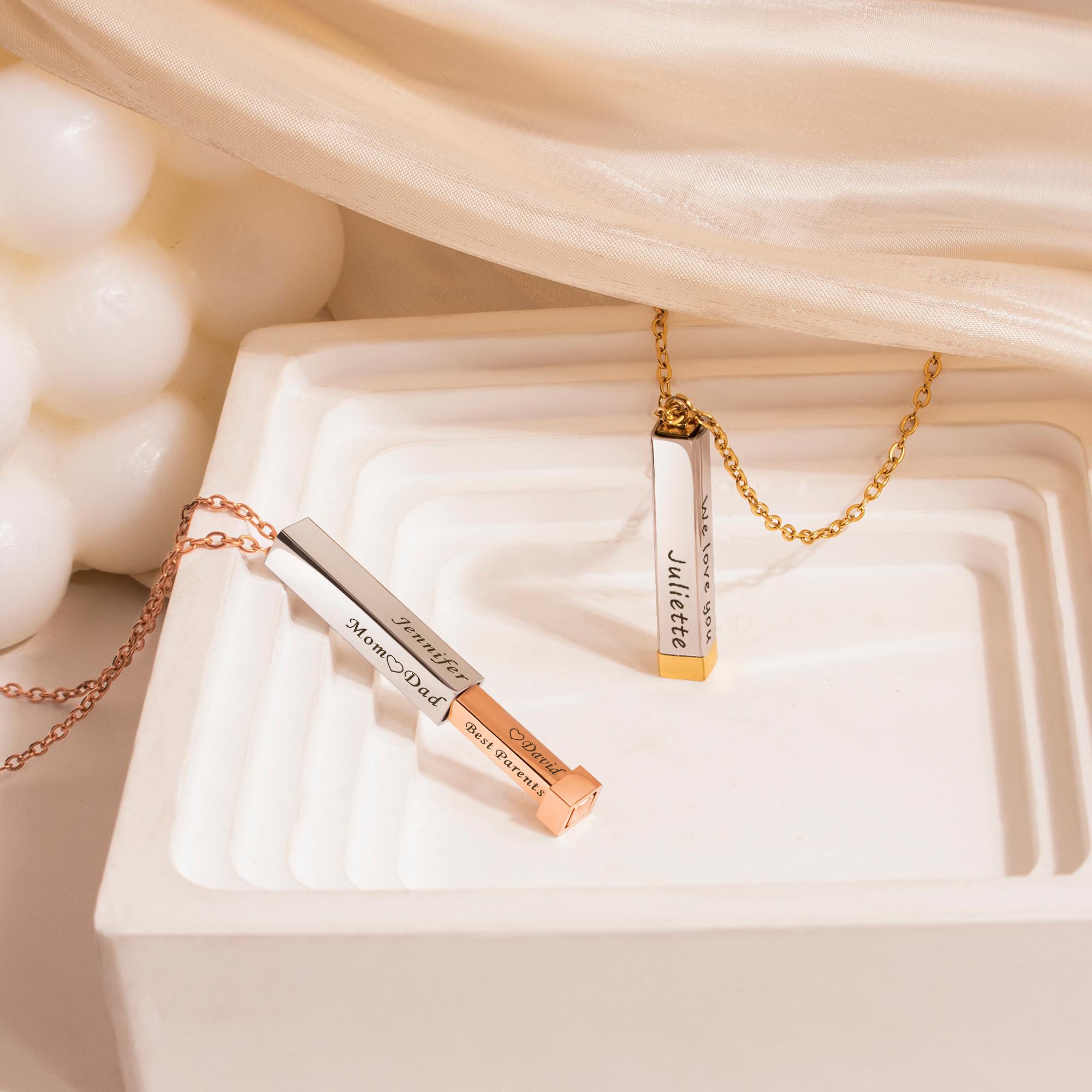 Hidden Message Bar Necklace