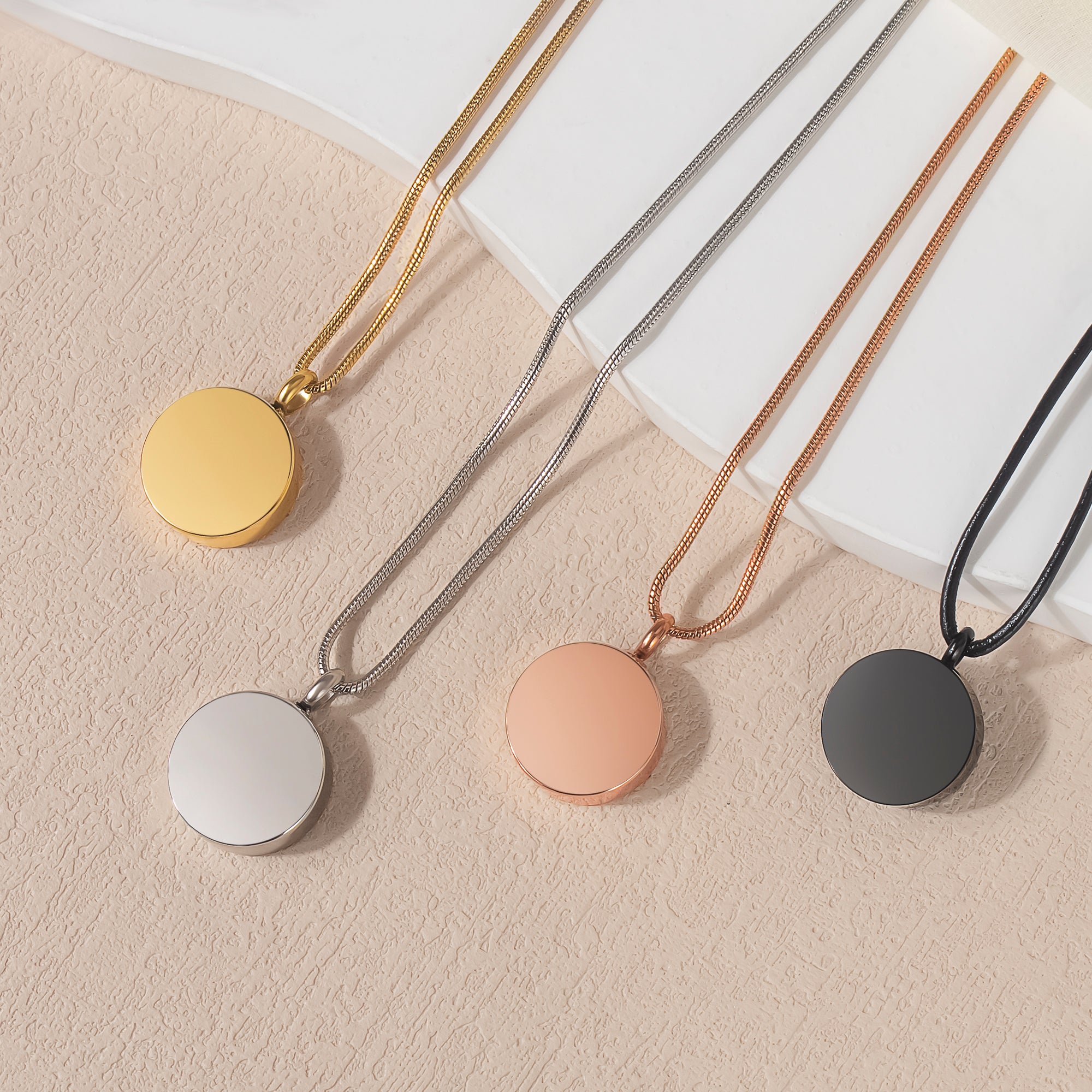 Classic Round Memorial Keepsake Necklace