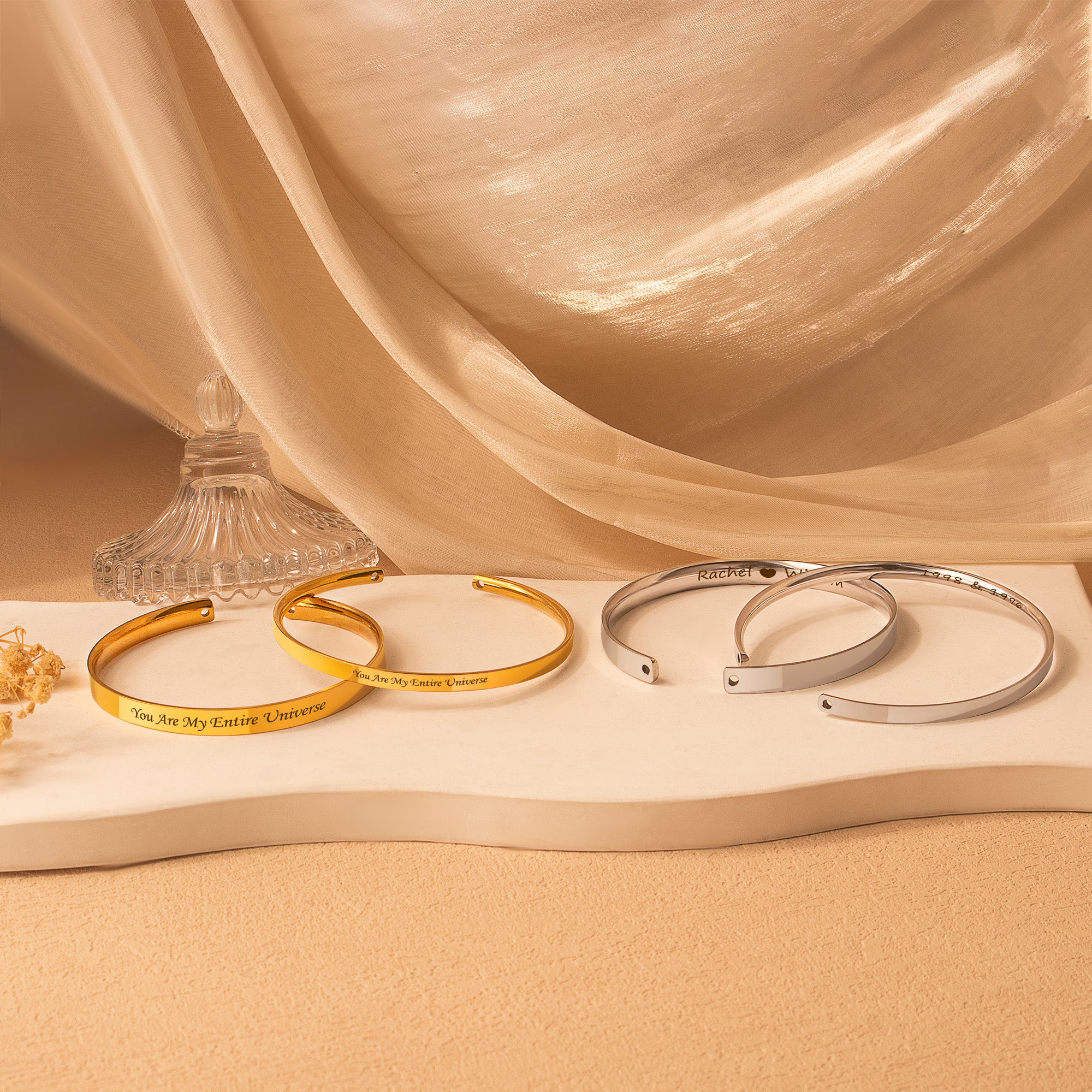 Custom Matching Cuff Bangle Set