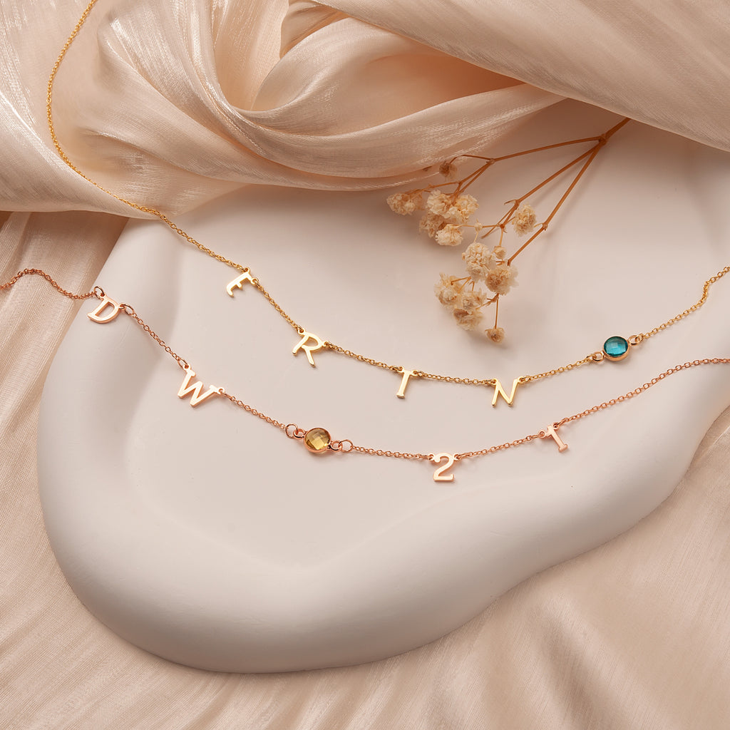 Birthstone and Charm Necklace