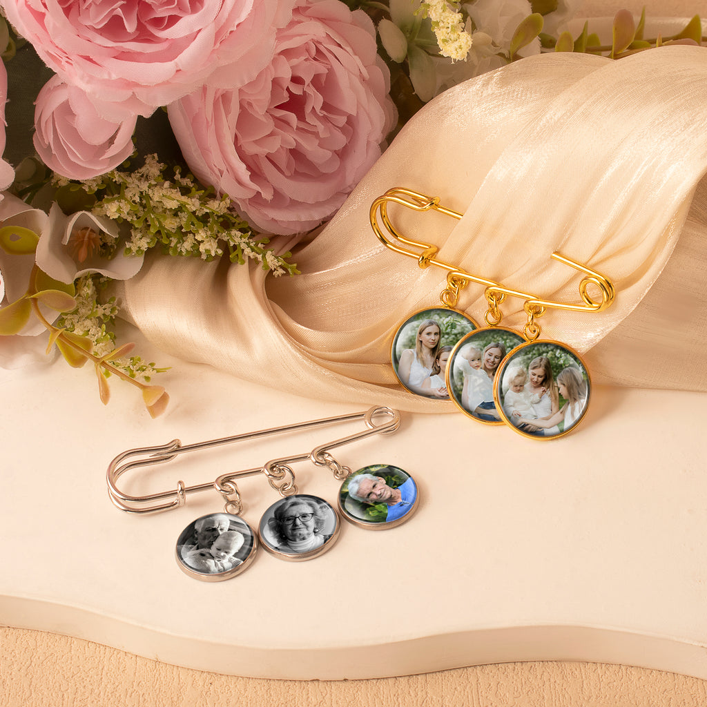 Photo Wedding Brooch