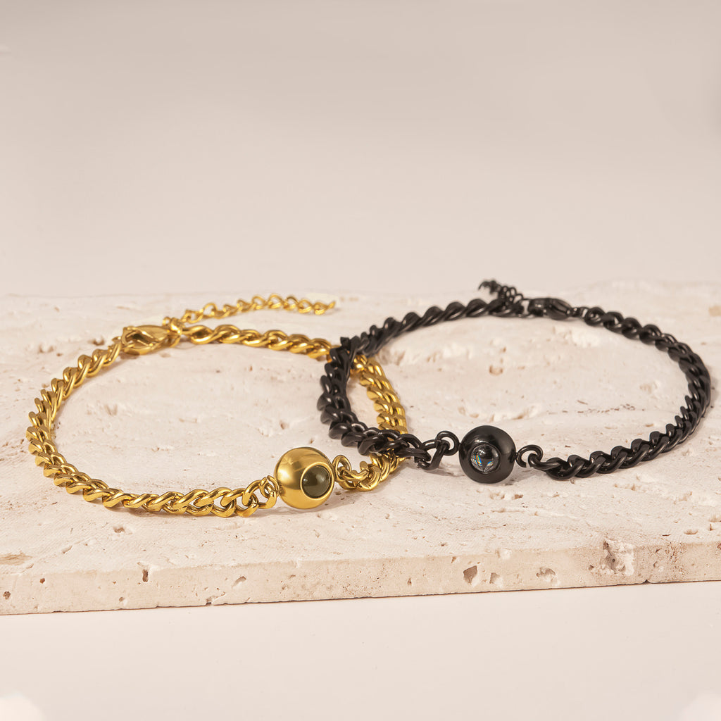 Custom Photo Projection Chain Bracelet