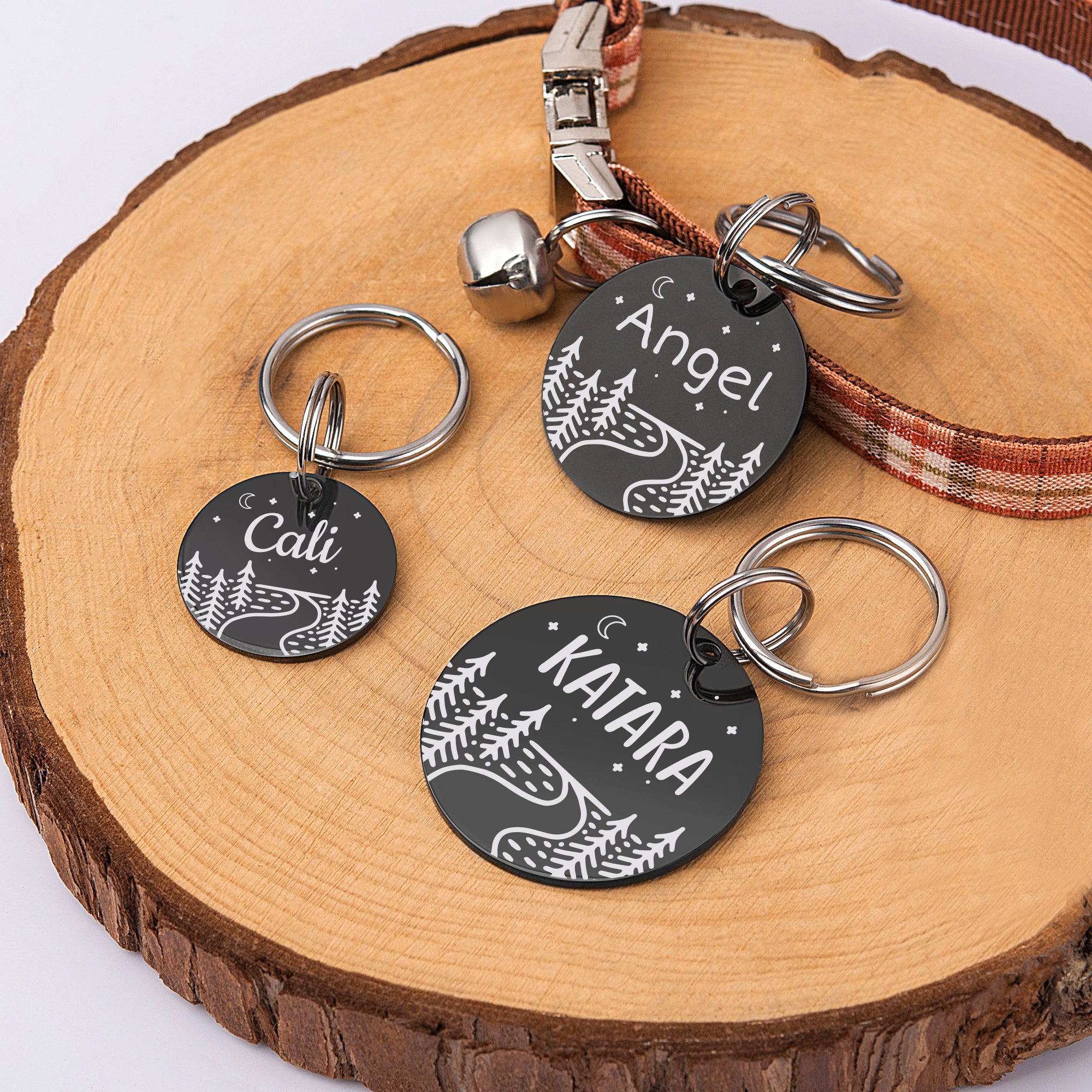 Horizon Line Road Round Pet Dog Tag