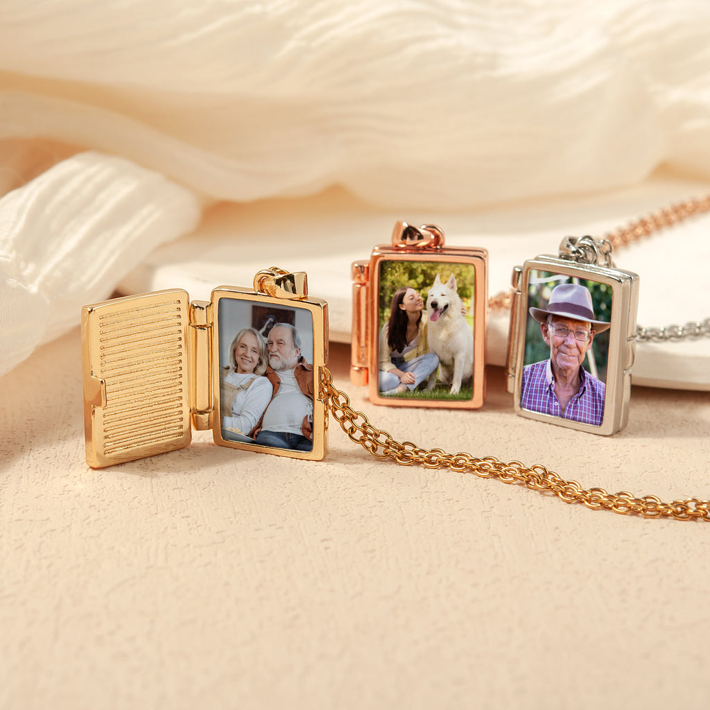 Photo Locket Book-Style Necklace