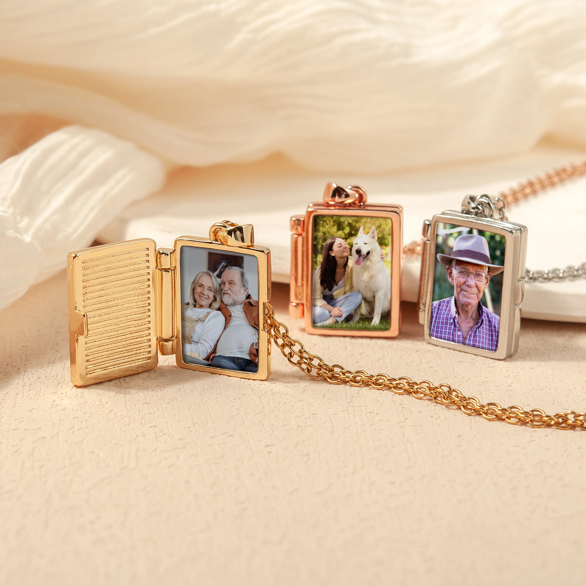 Photo Locket Book-Style Necklace