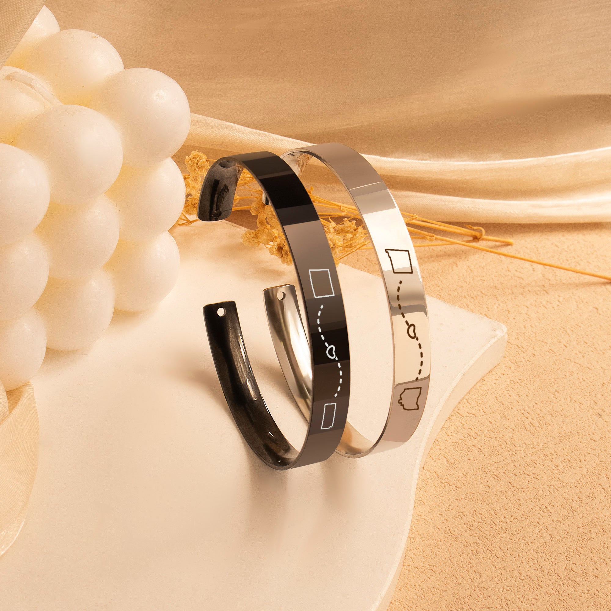 Long Distance 8mm Cuff Bangle