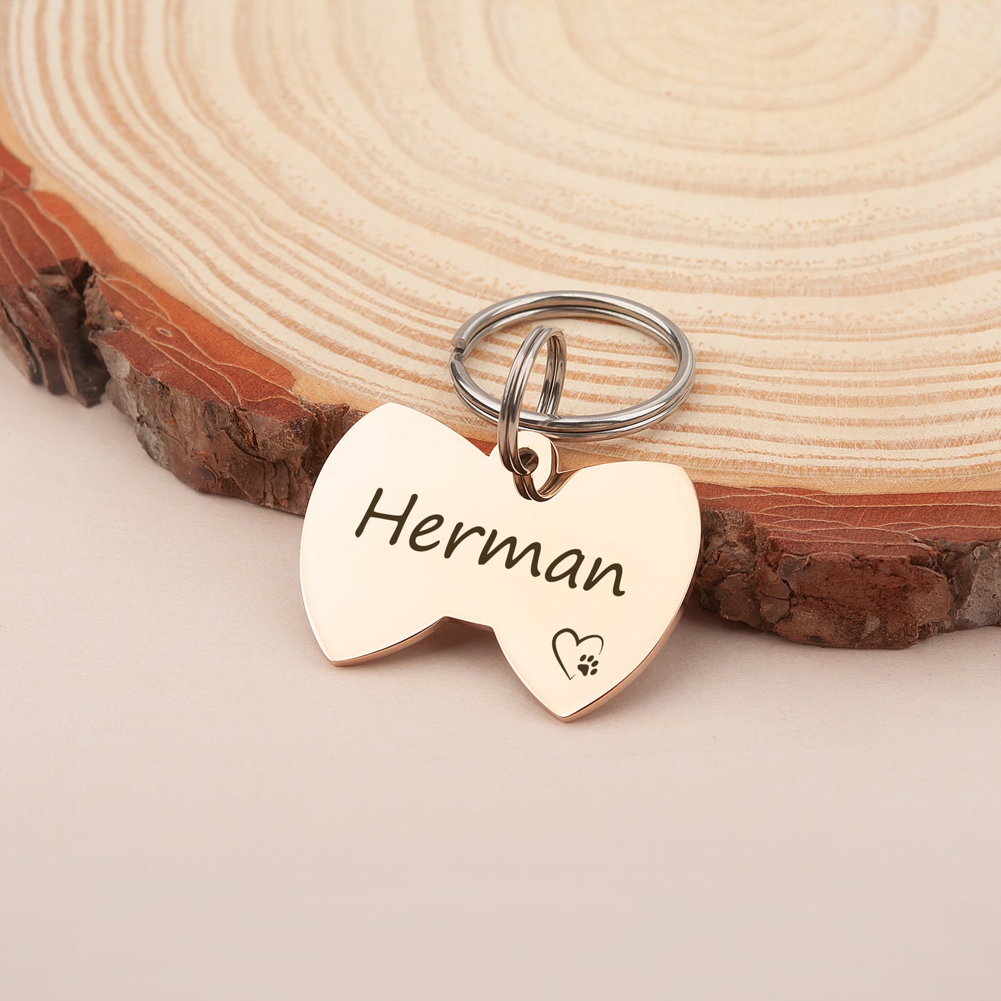 Custom Bow Tie Shaped Pet ID Dog Tag