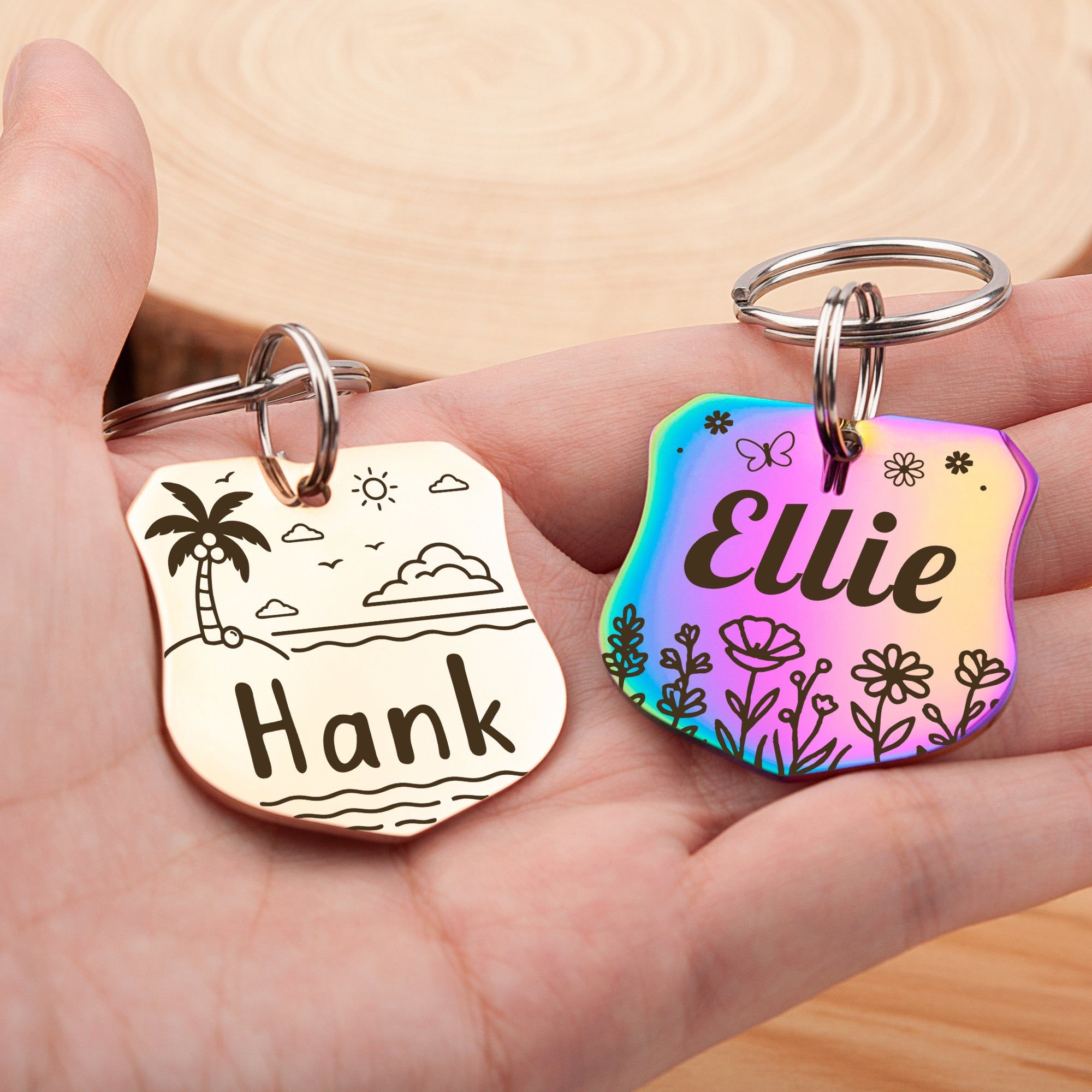 Personalized Shield Stainless Steel Pet ID Tag