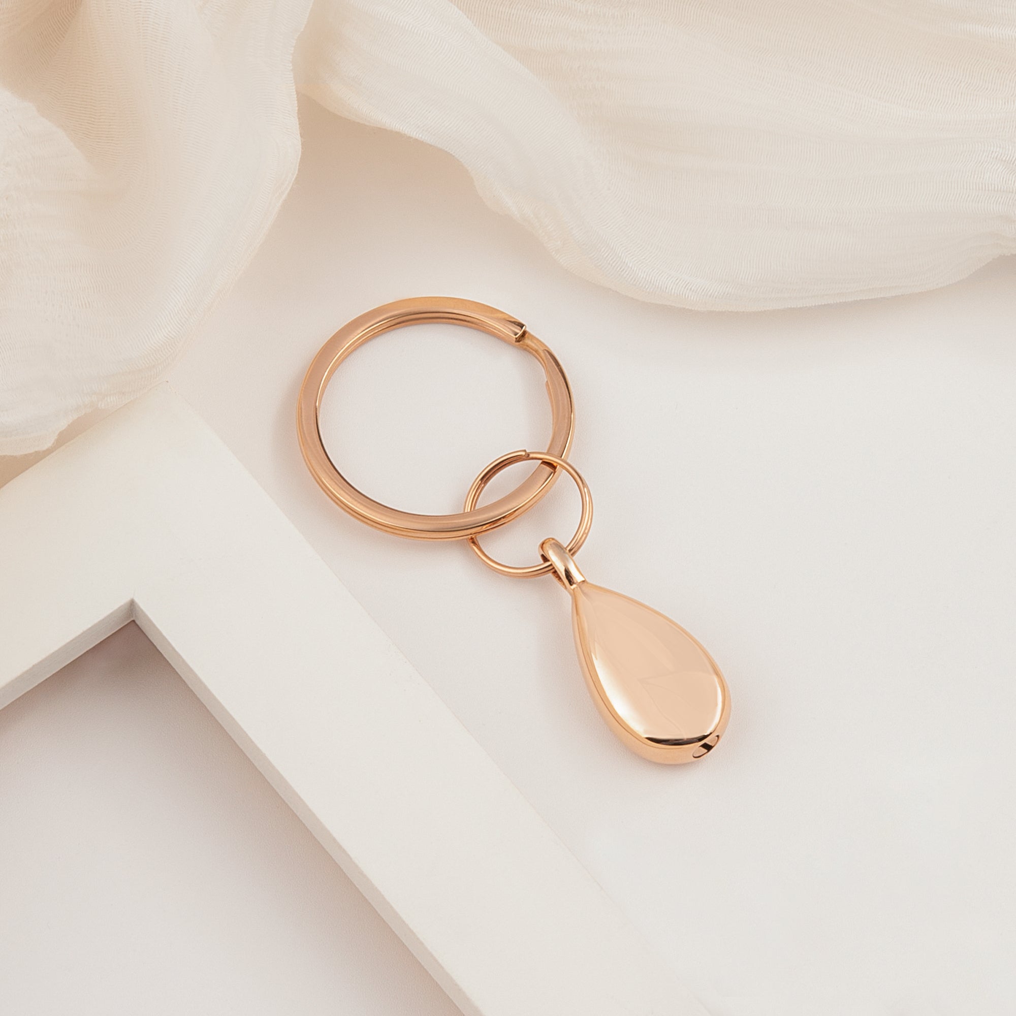 Teardrop Ashes Holder Urn Memorial Key Chain Keepsake