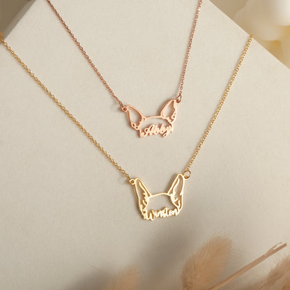 Personalized Pet Ears Necklace