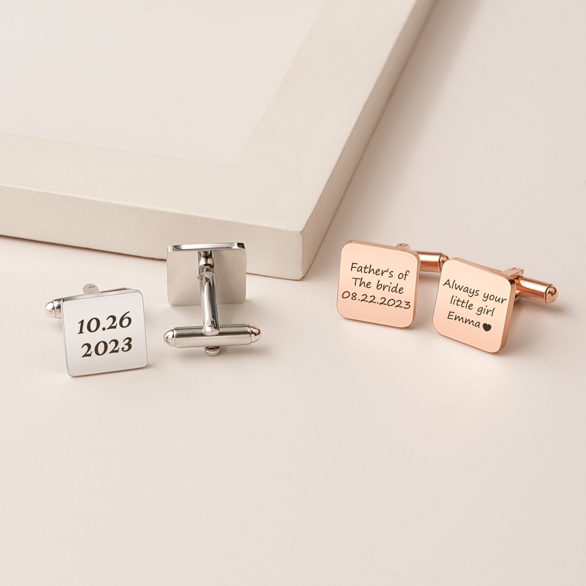 Custom Handwriting Square Cuff Links