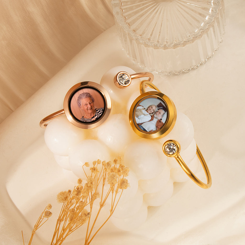 Photo Locket Cuff Bangle
