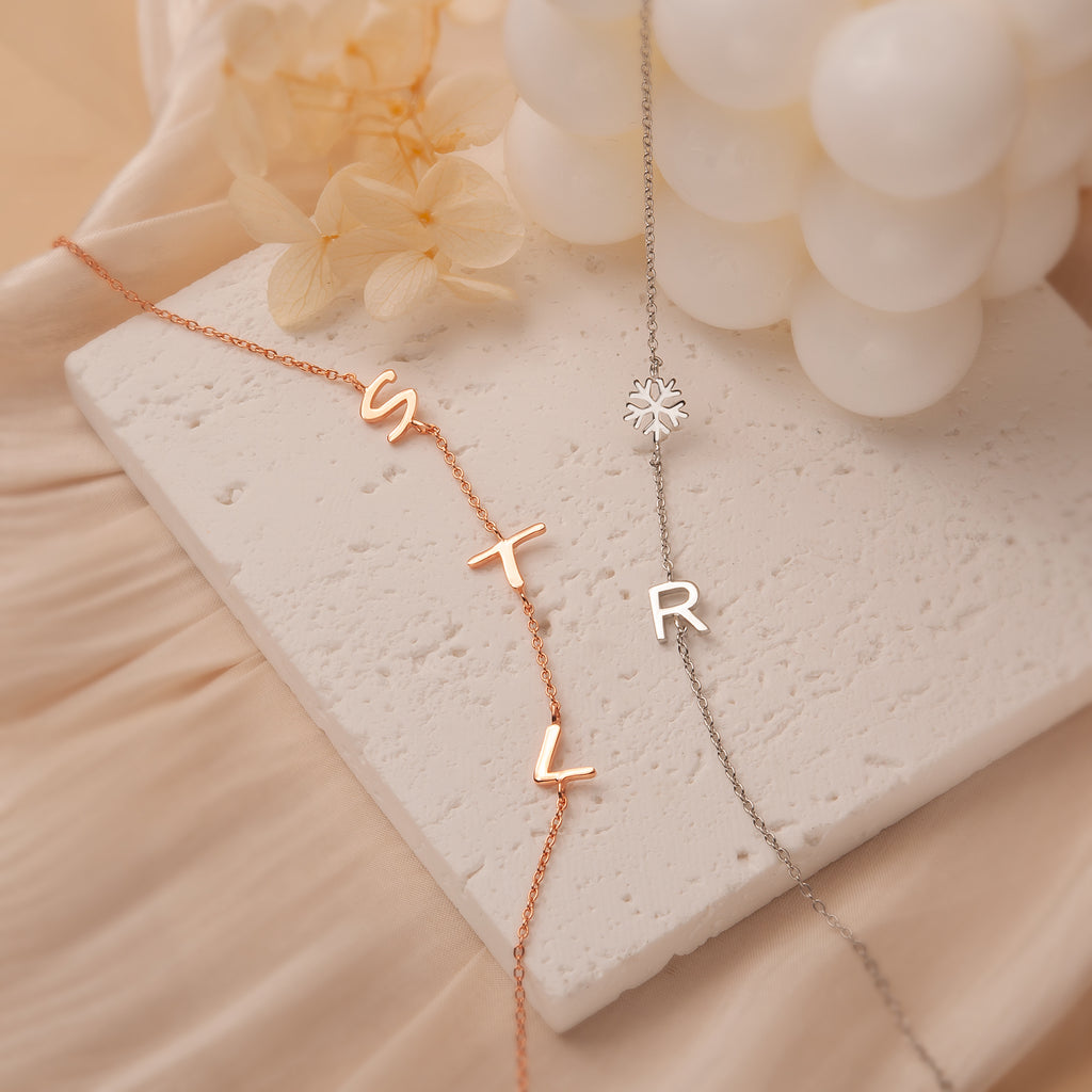 Personalized Charms and Birthstone Necklace