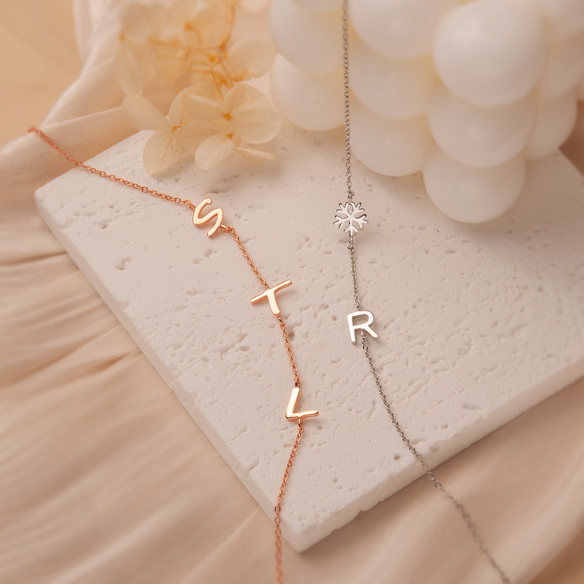 Personalized Charms and Birthstone Necklace