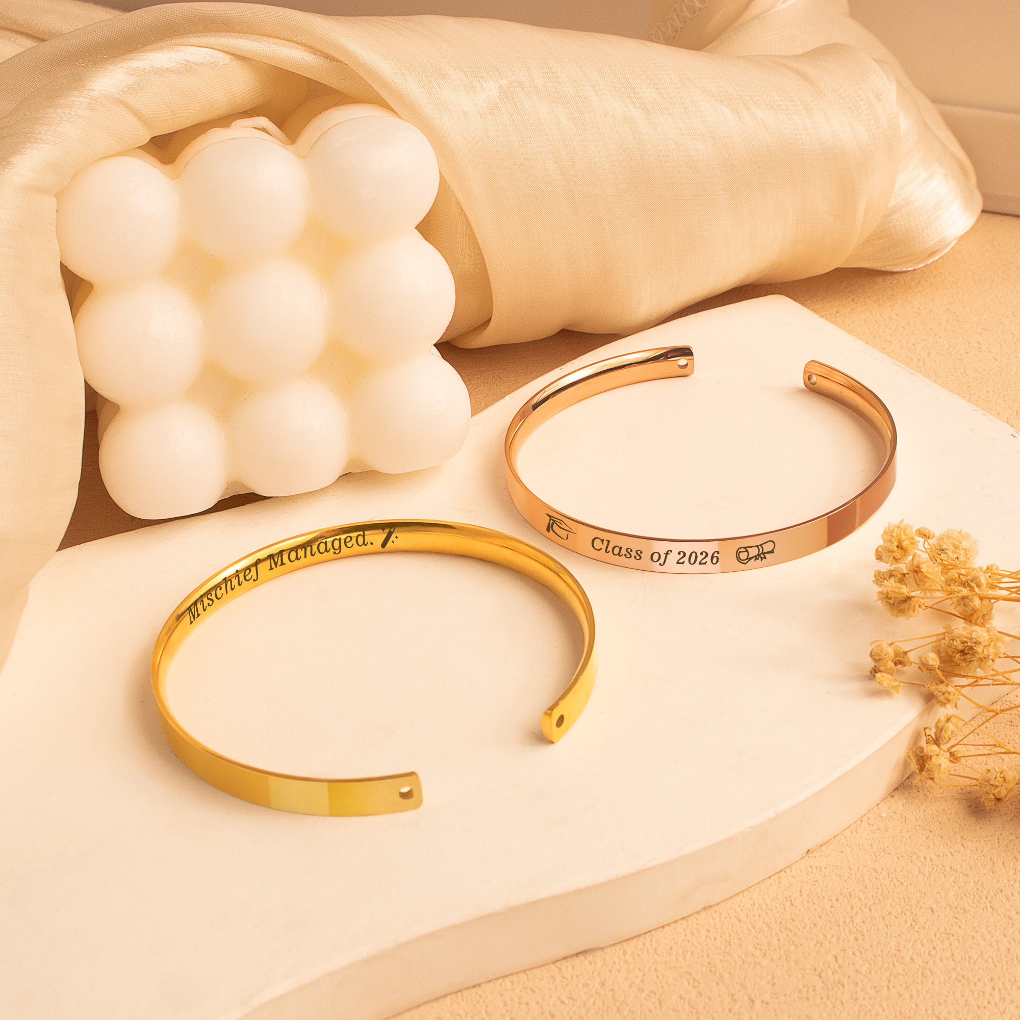 Motivational Graduation Cuff Bangle