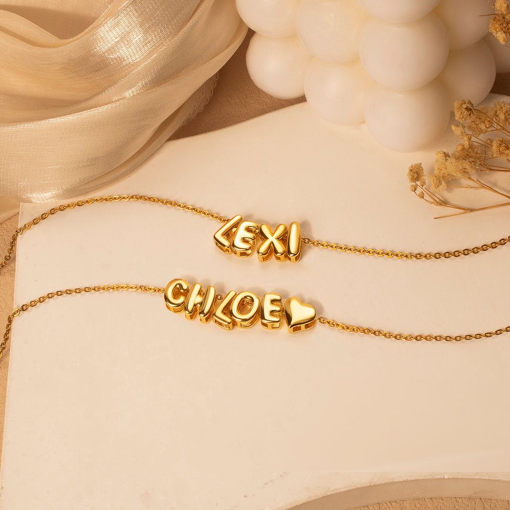 Personalized Letter Bead Name Necklace