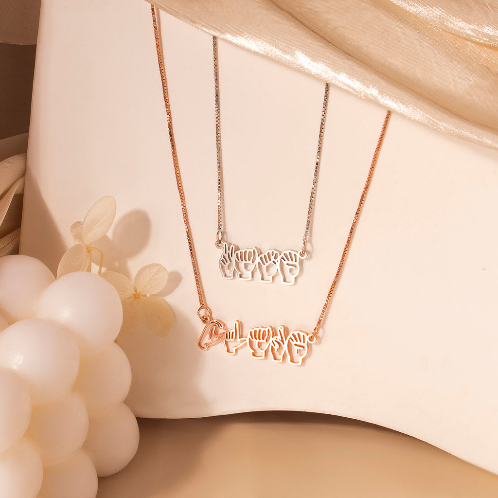 Custom Sign Language Necklace