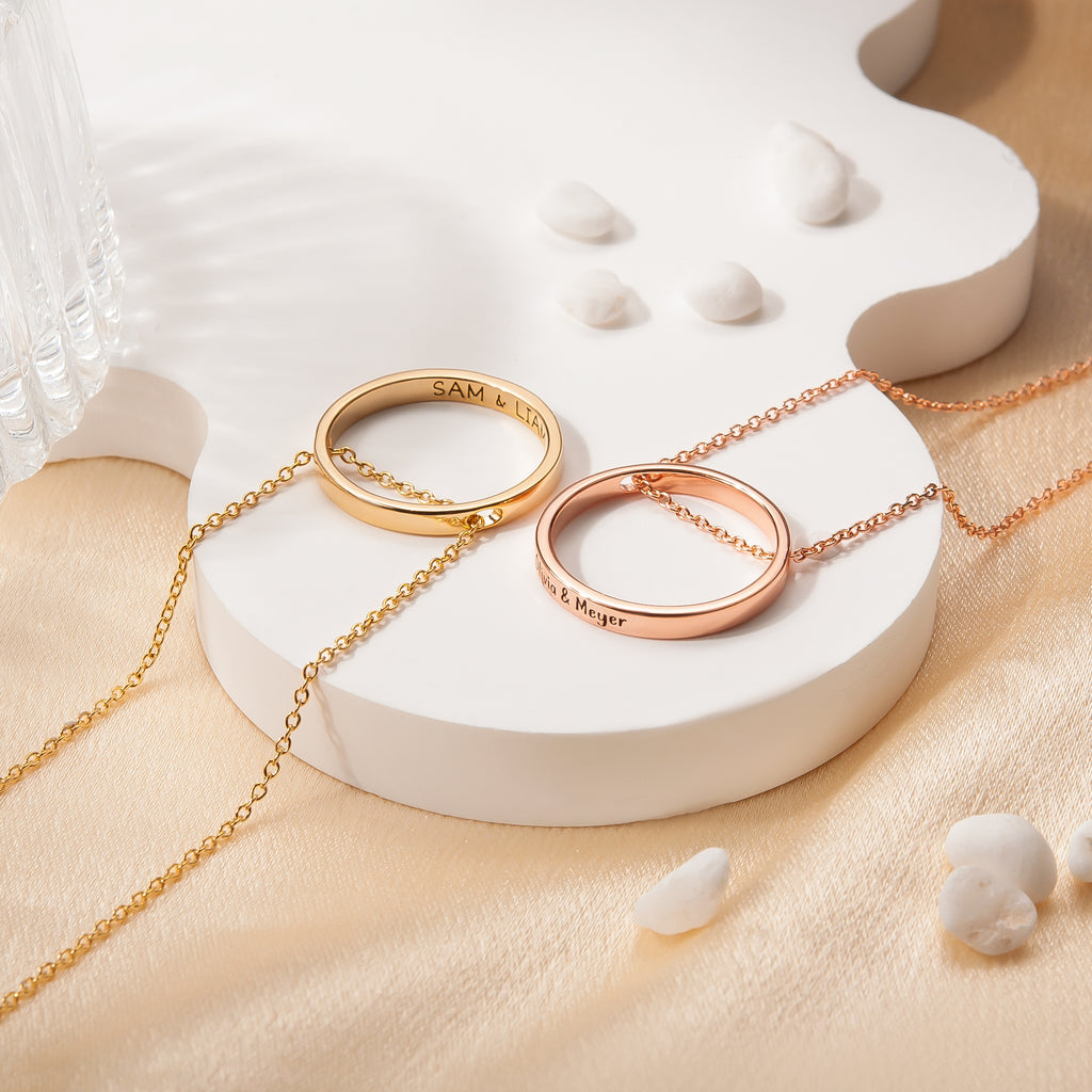 Personalized Ring Necklace