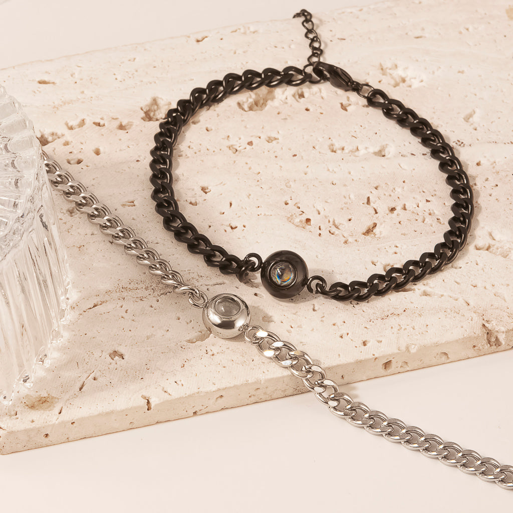 Custom Photo Projection Chain Bracelet