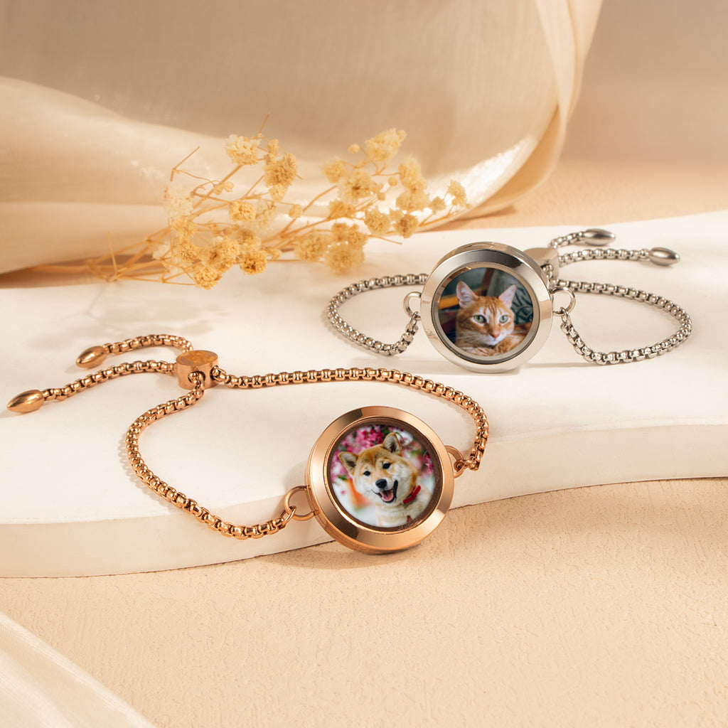 Photo Locket Pet Memorial Bracelet