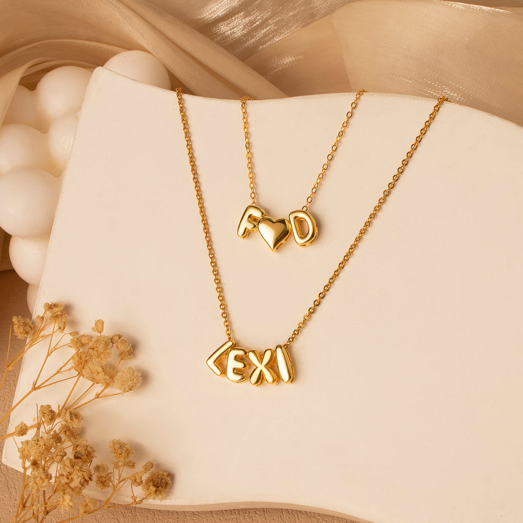 Personalized Letter Bead Name Necklace