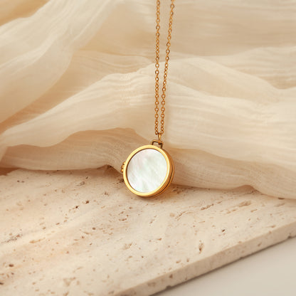 Pearl Photo Locket Necklace