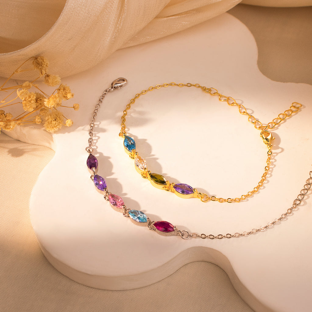 Marquise Birthstone Bracelet
