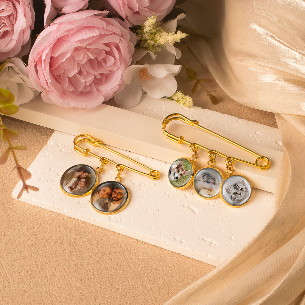 Photo Wedding Brooch