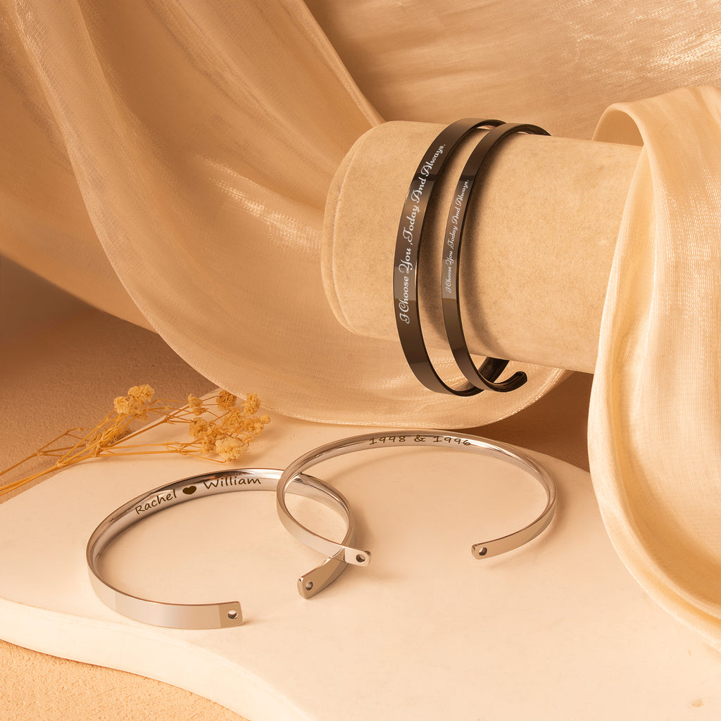 Custom Matching Cuff Bangle Set
