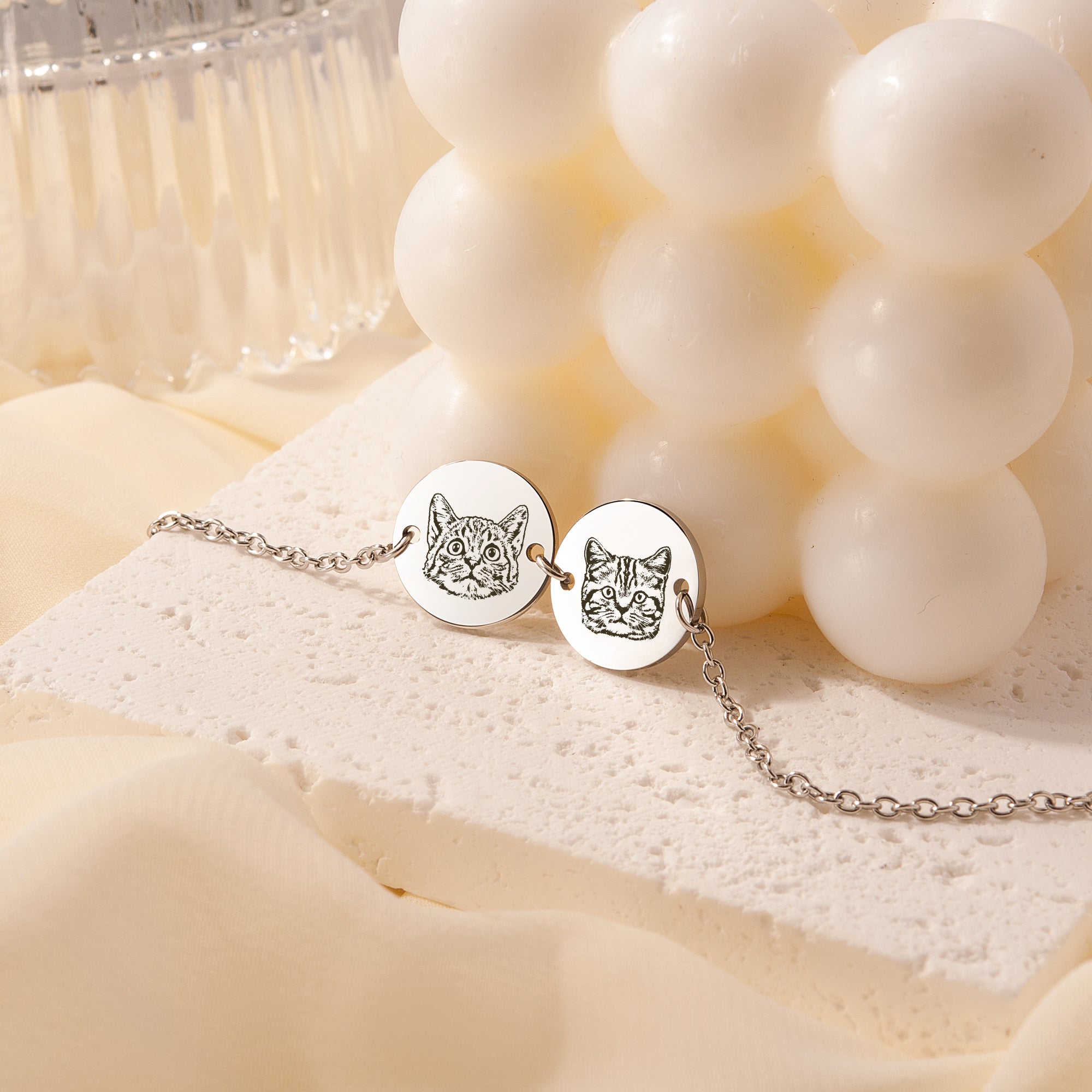 Personalized Pet Portrait Charm Bracelet