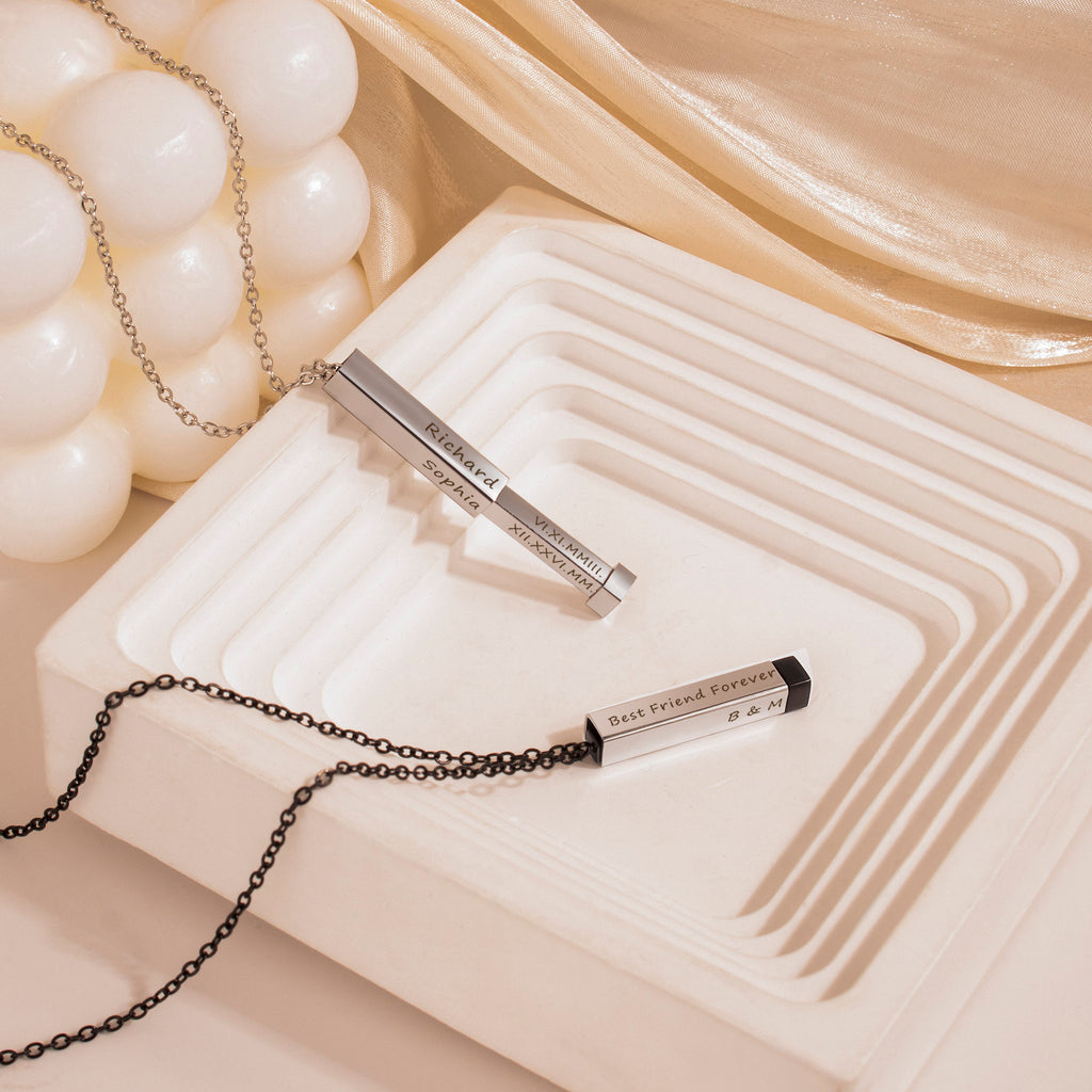 Hidden Message Bar Necklace