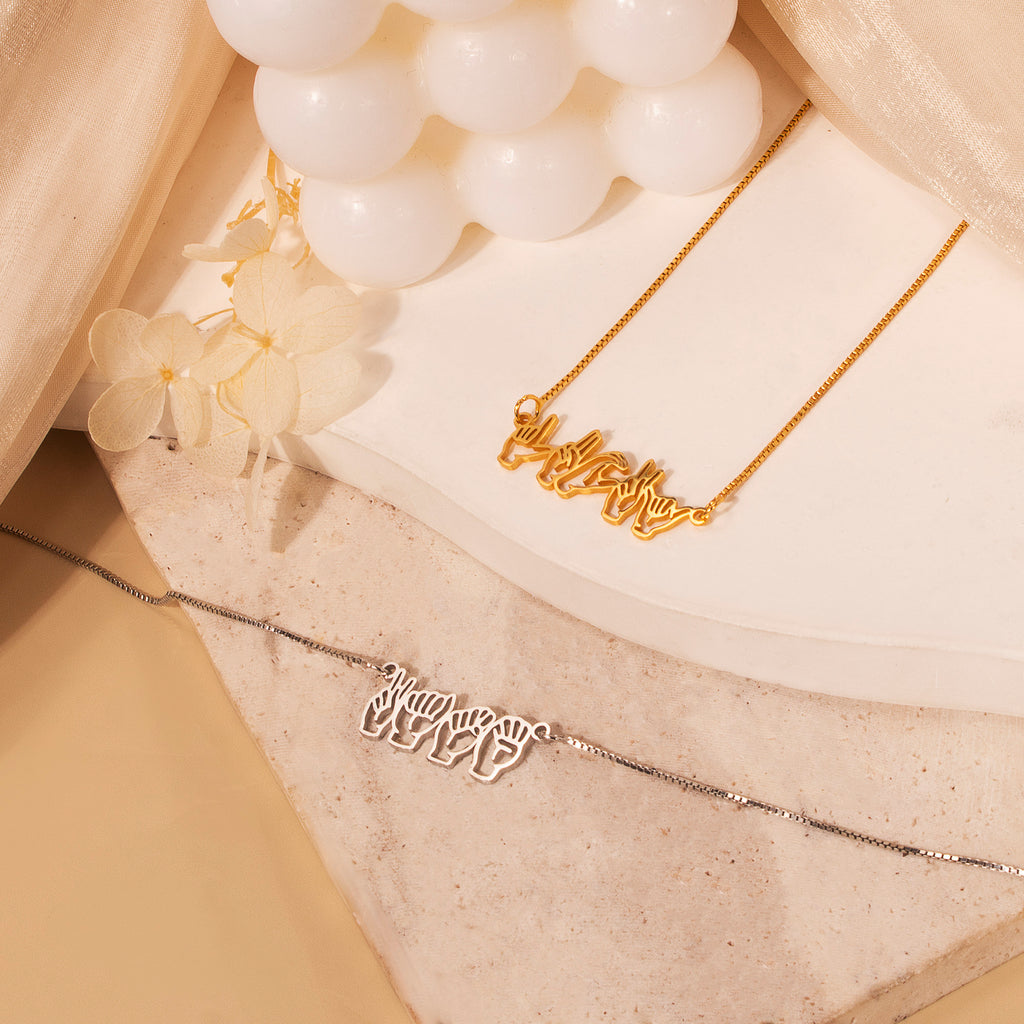 Custom Sign Language Necklace