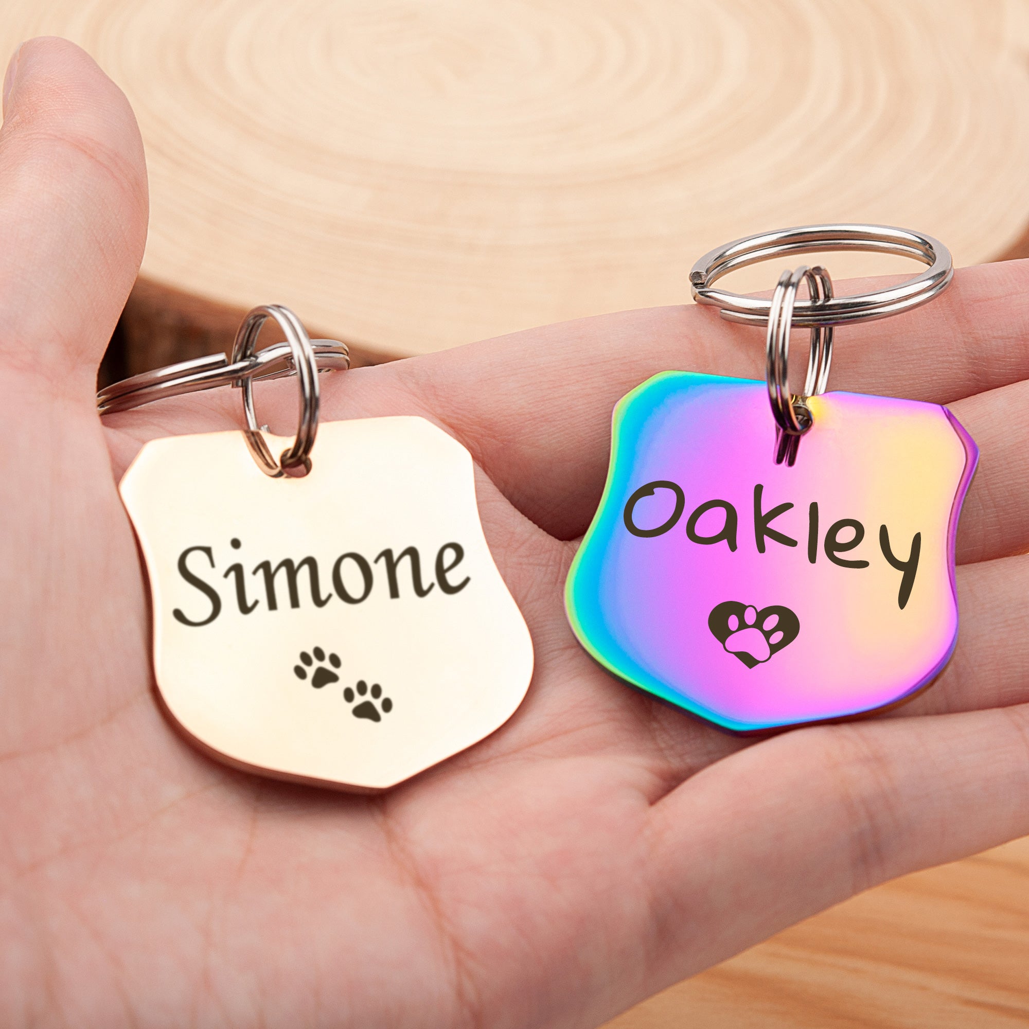 Shield Name and Icon Pet ID Dog Tag