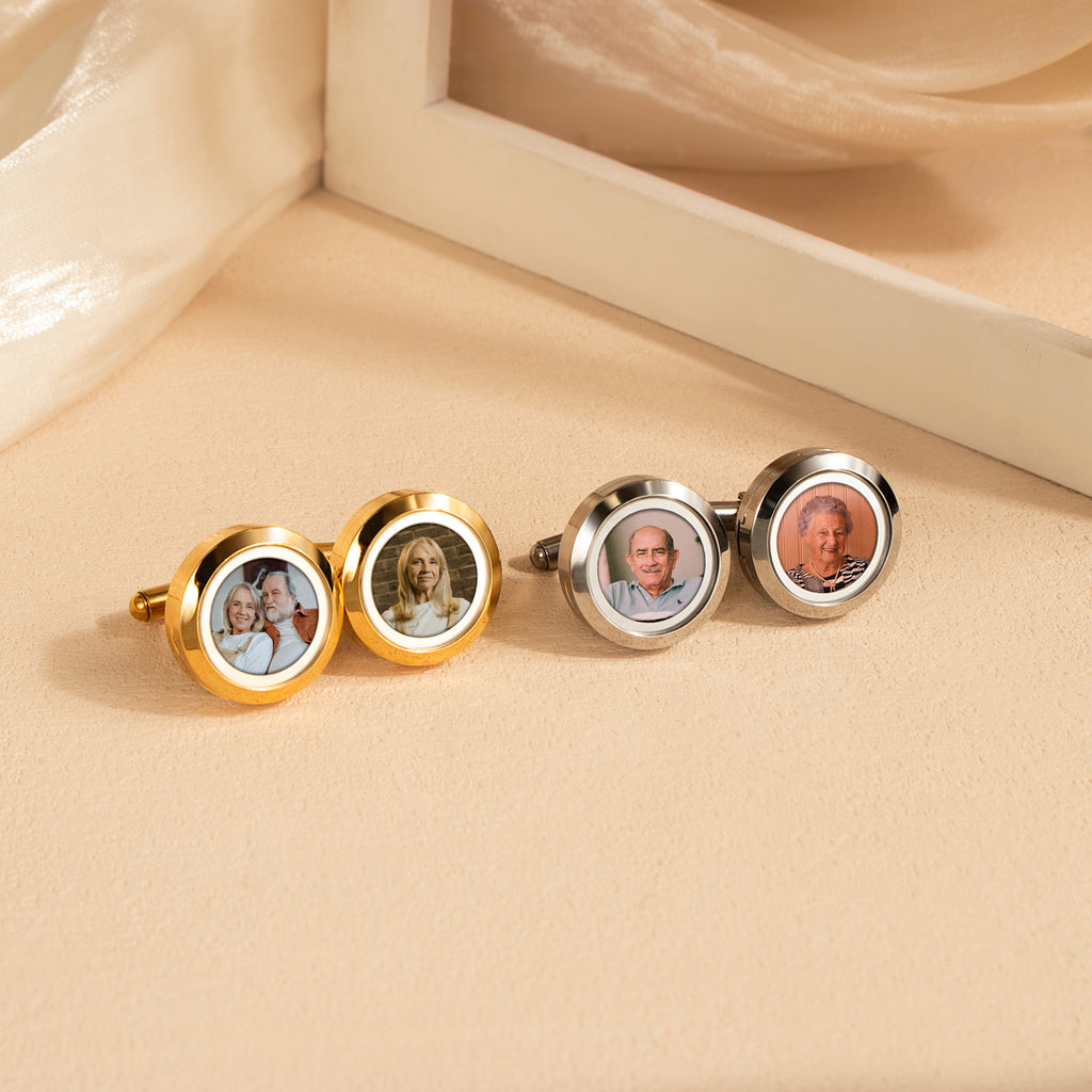 Glass Photo Locket Cufflinks