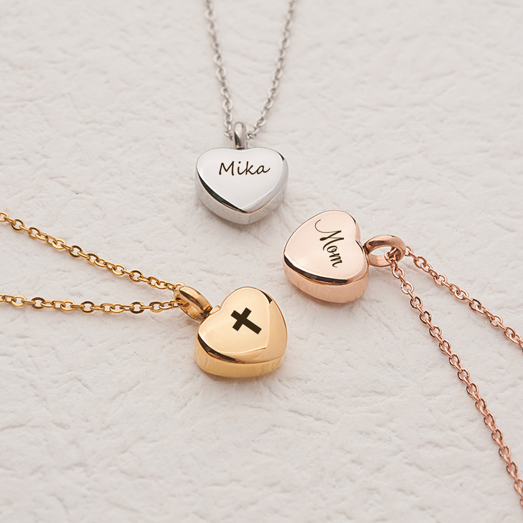 Mini Heart Memorial Necklace
