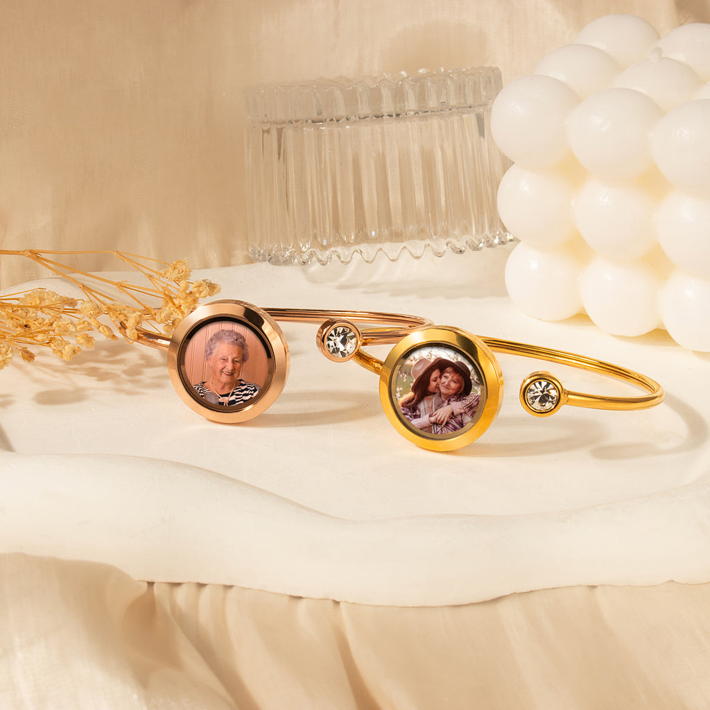 Photo Locket Cuff Bangle