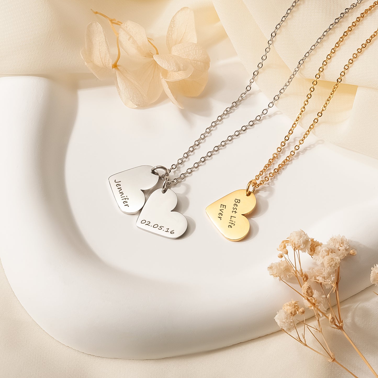 Personalized Mini Heart Necklace