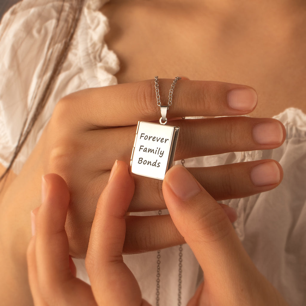 Square Photo Locket Necklace